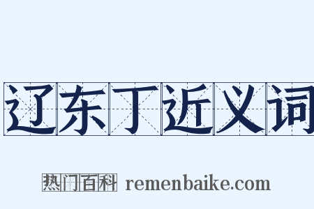 辽东丁近义词是什么意思的图片